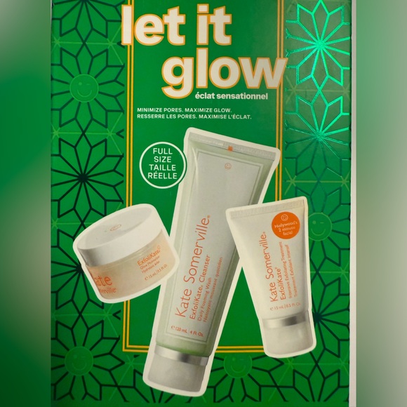 Kate Somerville Let It Glow Trio (Limited Edition) $92 Value NEW IN UNOPENED BOX - Picture 5 of 8